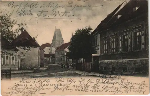 Ansichtskarte Förderstedt-Staßfurt Stassfurt Große Straße 1904