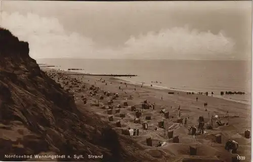 Ansichtskarte Wenningstedt-Braderup (Sylt) Strandpartie 1927