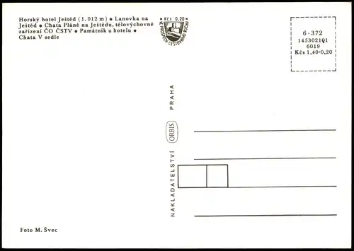 Reichenberg Liberec Horský hotel Ještěd Mehrbild-AK mit Bergbahn 1990