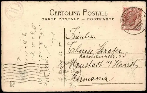 Cartoline Rom Roma PALATINO - INGRESSO A VILLA MILLS 1912