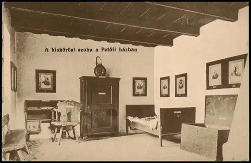 Postcard Budapest VI. Bajza-utca 21. Üdvözlet a Petőfi Házból 1928