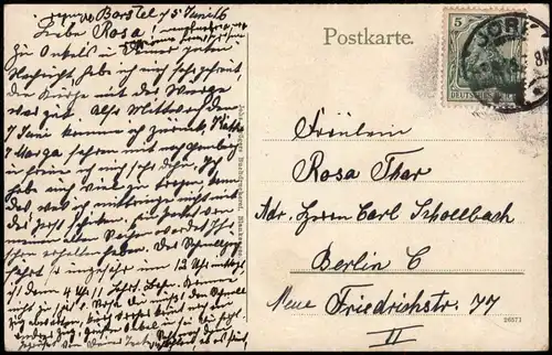 Ansichtskarte Altenlande/Kirschenlande Partie b Hamburg 1915  gel. Stempel Jork