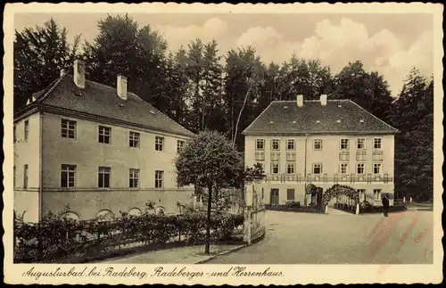 Ansichtskarte Liegau-Augustusbad-Radeberg Radeberger-und Herrenhaus. 1938