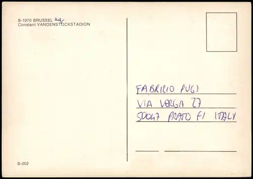 Brüssel Bruxelles Constant VANDENSTOCKSTADION Stadion bei Nacht 1982