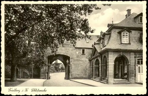 Ansichtskarte Friedberg (Hessen) Schloß Schloss-Wache 1940