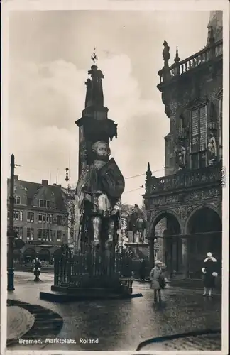 Ansichtskarte Bremen Bremer Roland - Foto Ansichtskarte 1928
