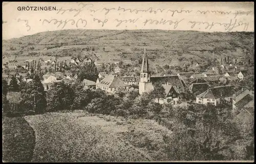 Ansichtskarte Grötzingen (Aichtal) Panorama-Ansicht 1932
