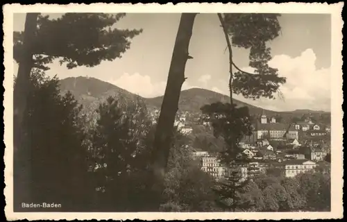 Ansichtskarte Baden-Baden Panorama-Ansicht Stadt Teilansicht 1940