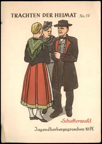 Ansichtskarte  TRACHTEN DER HEIMAT No.17 Schutterwald 1950