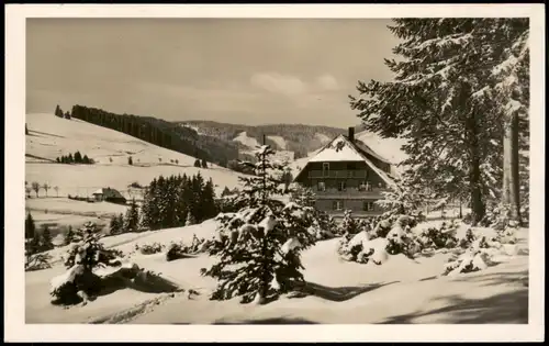 Falkau-Feldberg Schwarzwald Partie am Haus Sonnwärts Pension Bes. B. Leis 1937