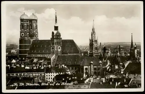 Ansichtskarte München Blick auf die Altstadt 1940