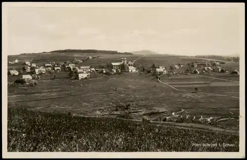 Ansichtskarte Herrischried Panorama Ortsansicht 1932  Stempel SÄCKINGEN