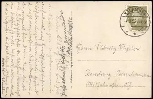 Ansichtskarte Herrischried Panorama Ortsansicht 1932  Stempel SÄCKINGEN