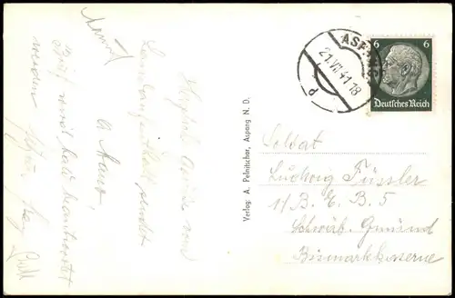Ansichtskarte Aspang Panorama-Ansicht Aspang am Wechsel 1941