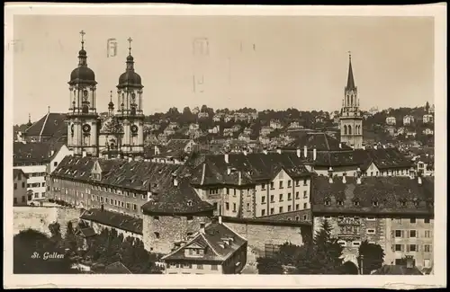 Ansichtskarte St. Gallen Panorama-Ansicht Stadt-Ansicht 1928