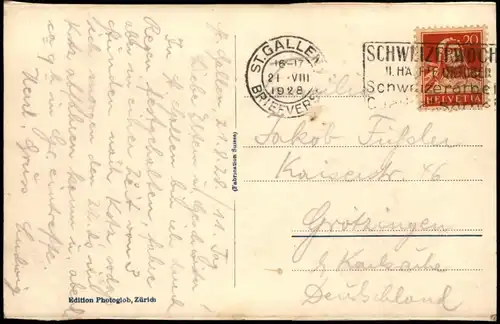 Ansichtskarte St. Gallen Panorama-Ansicht Stadt-Ansicht 1928