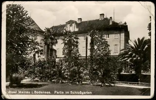 Ansichtskarte Insel Mainau-Konstanz Partie im Schloßgarten 1930