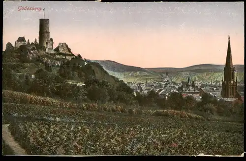 Ansichtskarte Bad Godesberg-Bonn Panorama Fernansicht 1910