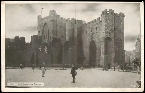 Postkaart Gent Ghent (Gand) Gravensteen, Chateau de Comtes 1910