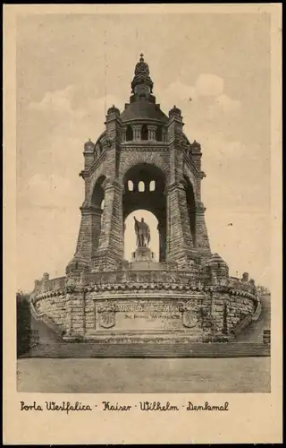 Ansichtskarte Porta Westfalica Kaiser-Wilhelm-Denkmal 1949