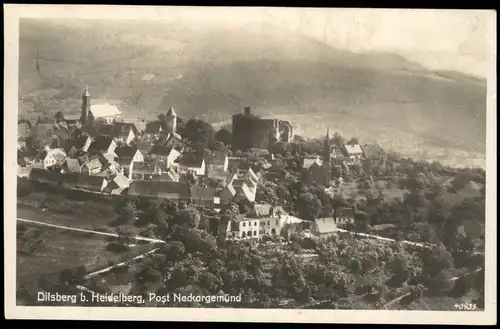 Ansichtskarte Dilsberg-Neckargemünd Luftaufnahme 1929