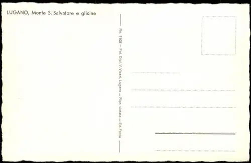 Ansichtskarte Lugano Monte S. Salvatore e glicine 1940