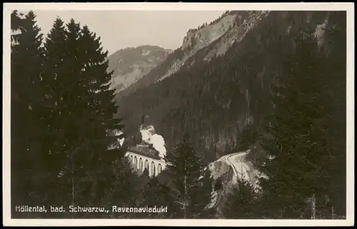 Breitnau Höllental bad. Schwarzwald Blick auf Ravennaviadukt 1939