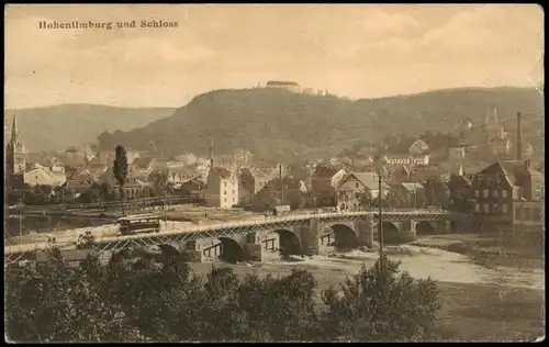 Hohenlimburg-Hagen (Westfalen) Panorama Totalansicht mit Blick zum Schloss 1907