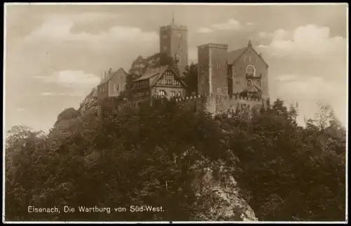 Ansichtskarte Eisenach Die Wartburg von Süd-West 1926