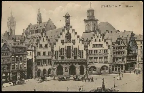 Ansichtskarte Frankfurt am Main Römer Gebäude Außenansicht 1912