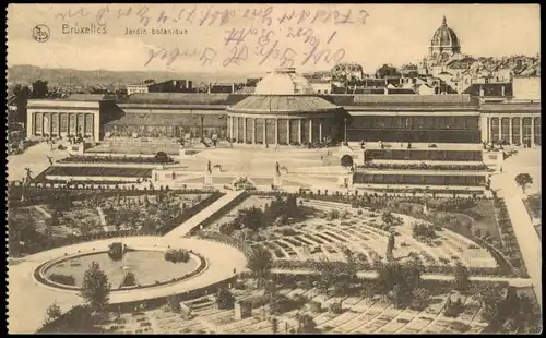 Brüssel Bruxelles Parkanlage Jardin Botanique 1915   1. Weltkrieg Feldpost