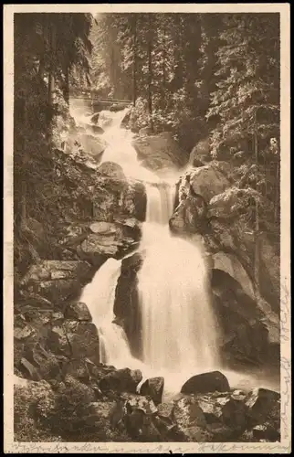 Ansichtskarte Triberg Schwarzwald Kaskaden-Wasserfall 1920 Stempel VILLINGEN