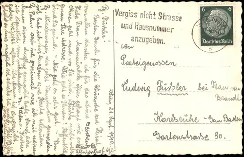 Ansichtskarte Wien Panorama-Ansicht mit Blick zum Parlament 1940