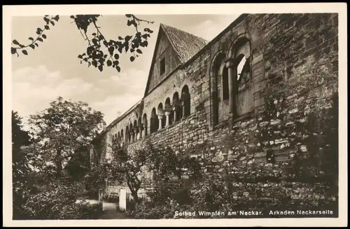 Ansichtskarte Bad Wimpfen Arkaden Neckarseite 1930