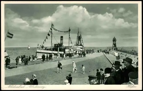 Ansichtskarte Norderney Schiffe/Schifffahrt - Dampfer Hafen 1936