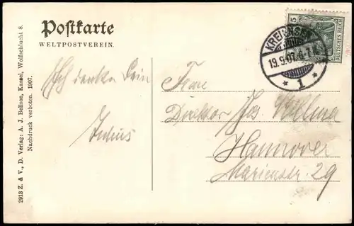 Ansichtskarte Göttingen BILD Ü. D. KÄMMEREI IN DER RATHAUSHALLE. 1907