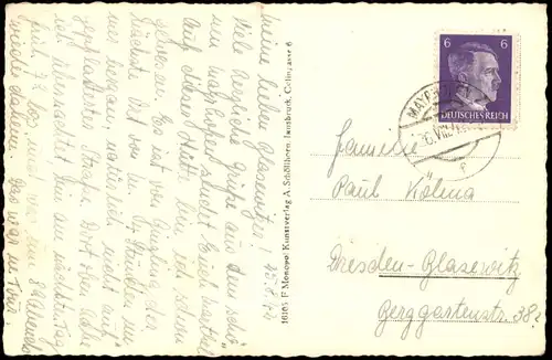 .Tirol Greizerhütte gegen Trippachsattel & Floitenzunge Zillertal Tirol 1942