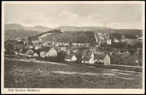 Ansichtskarte Bad Sachsa Panorama-Ansicht 1942   gelaufen mit Stempel BAD SACHSA