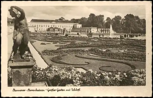Herrenhausen-Hannover Herrenhausen Großer Garten mit Schloß 1941