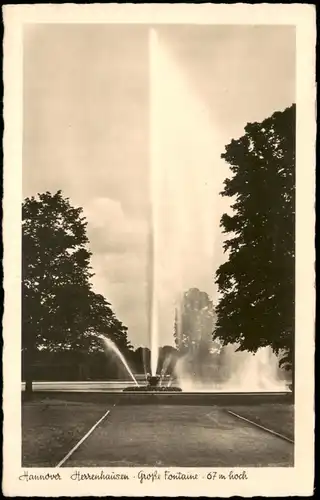 Herrenhausen-Hannover Park-Anlage mit großer Fontäne, Wasserkunst 1938