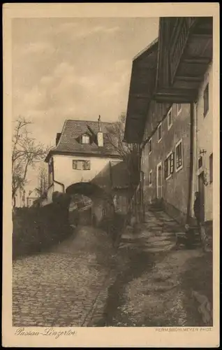 Ansichtskarte Passau Stadtteilansicht Partie am Linzertor 1920