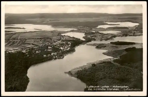 Ansichtskarte Lychen Luftbild Luftaufnahme 1942   2. Weltkrieg Feldpost gelaufen