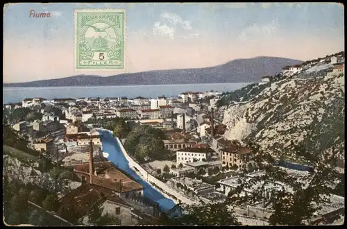 Postcard Rijeka Fiume/Reka Panorama-Ansicht Stadt-Ansicht 1910
