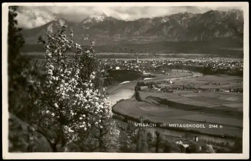 Ansichtskarte Villach Panorama-Ansicht 1951
