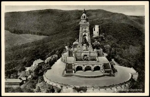Kelbra (Kyffhäuser) Kyffhäuser-Denkmal aus der Vogelschau-Perspektive 1940