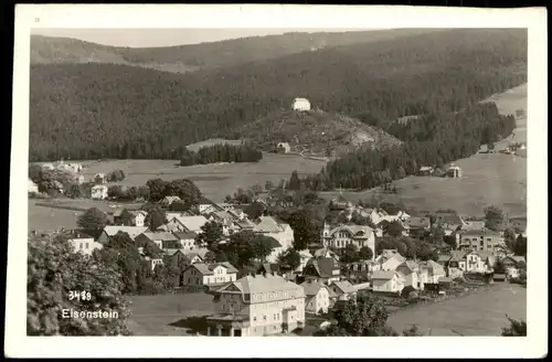 Postcard Markt Eisenstein Železná Ruda Panorama-Ansicht 1940