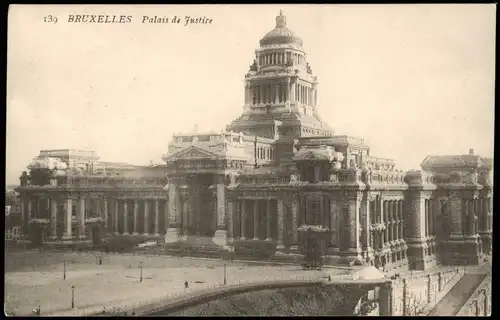 Postkaart Brüssel Bruxelles Justitzpalast Palais de Justice 1910