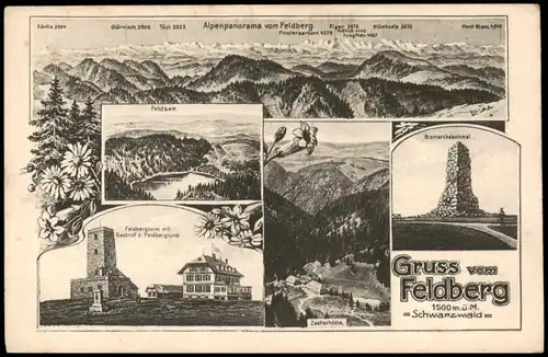 Feldberg (Schwarzwald) Mehrbild-AK Ansichten rd.  (1500m) Schwarzwald 1922