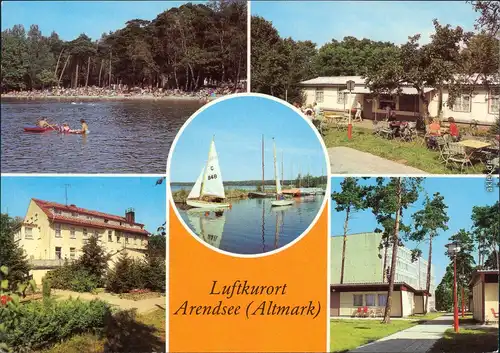 Arendsee (Altmark) Strandbad Kaffeegarten Seglerhafen, FDGB-Erholungsheim  1982