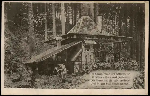 Ansichtskarte Bad Sachsa Im Knusperhaus am Katzenstein Hensel Gretl 1928